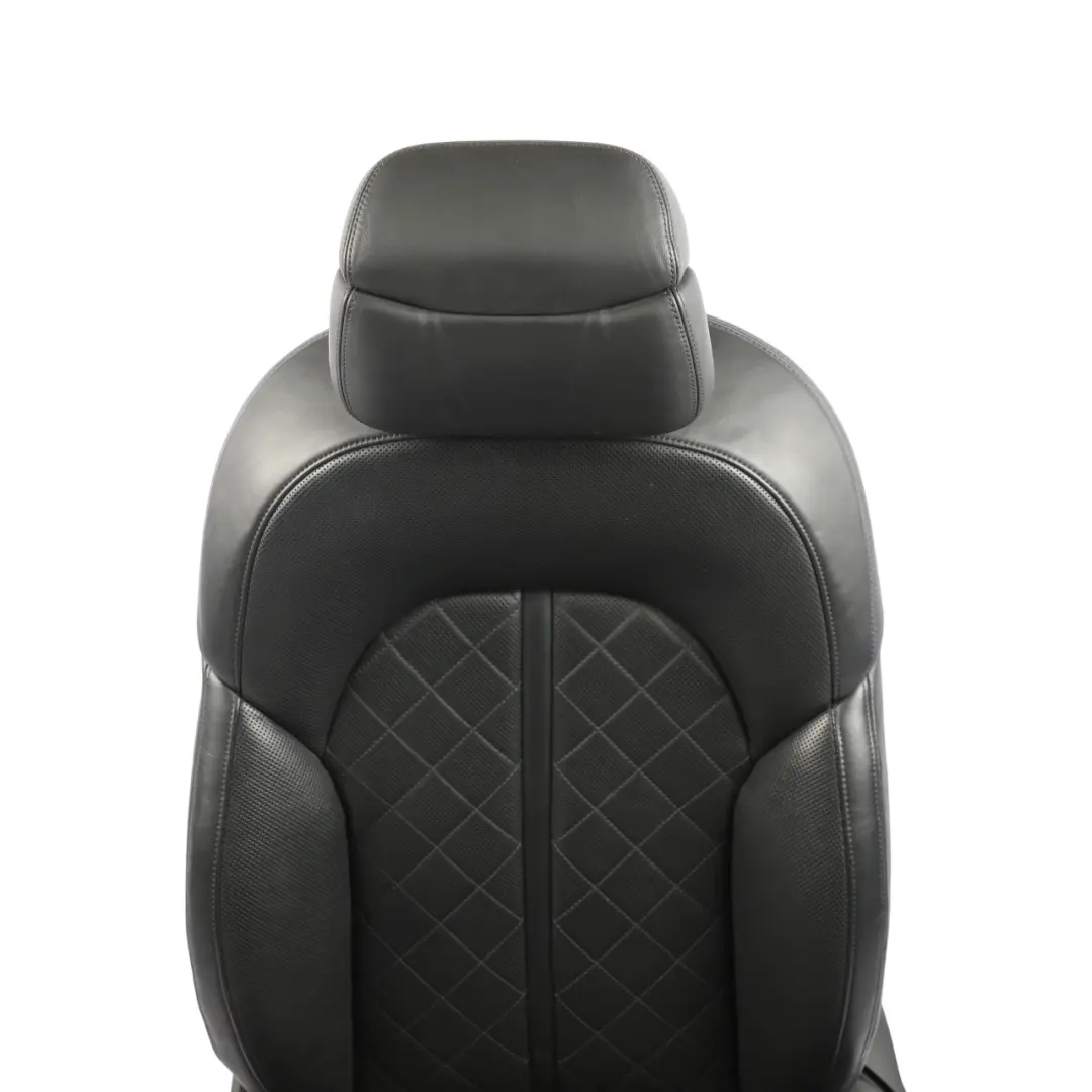 Audi A8 D4 4H Comfort Seat Front Left N/S Heated Memory Leather Valcona Black - SKU RHD-4H0881805C-1 - Part number 4H0881805C