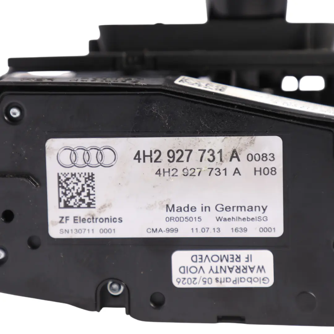Audi A8 4H Automatic Gearbox Gear Selector Lever Knob Black Alcantara - SKU RHD-4H2927731A-1 - Part number 4H2927731A