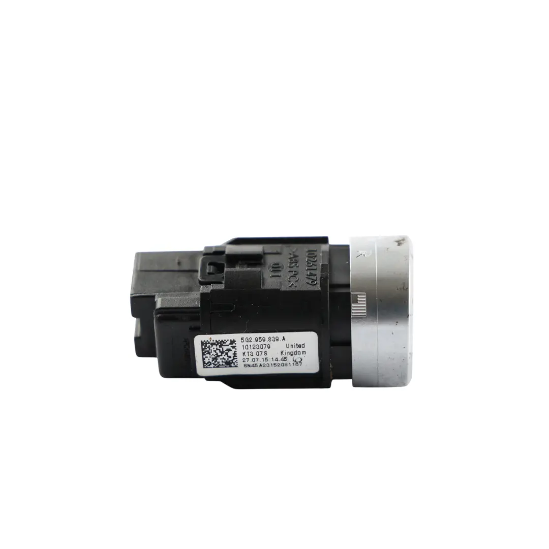 Start Stop Aluminium Switch Button Unit to Audi A3 8V VW Golf Mk7 with Part number 5G2959839A Audi A3 8V VW Golf Mk7 Start Stop Aluminium Switch Button Unit - SKU RHD-5G2959839A-1 - Part number 5G2959839A