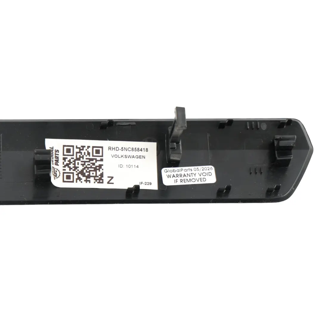 Mk2 Dashboard Instrument Panel Trim Strip Cover to Volkswagen Tiguan with Part number 5NC858418 Volkswagen Tiguan Mk2 Dashboard Instrument Panel Trim Strip Cover - SKU RHD-5NC858418 - Part number 5NC858418