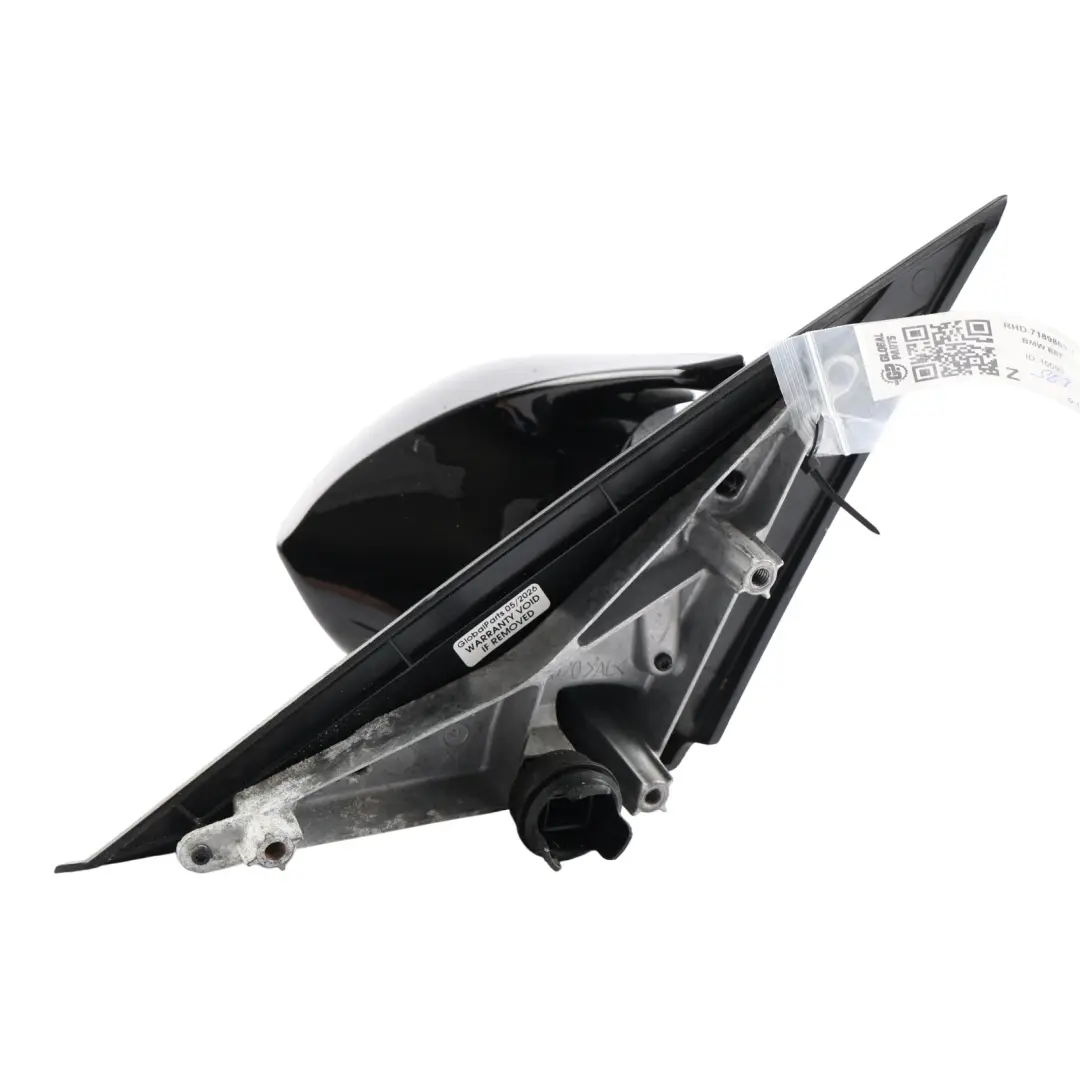 BMW E87 LCI Wing Mirror Right O/S Heated Power Fold Memory Black Painted - SKU RHD-7189870-BLK - Part number 7189870