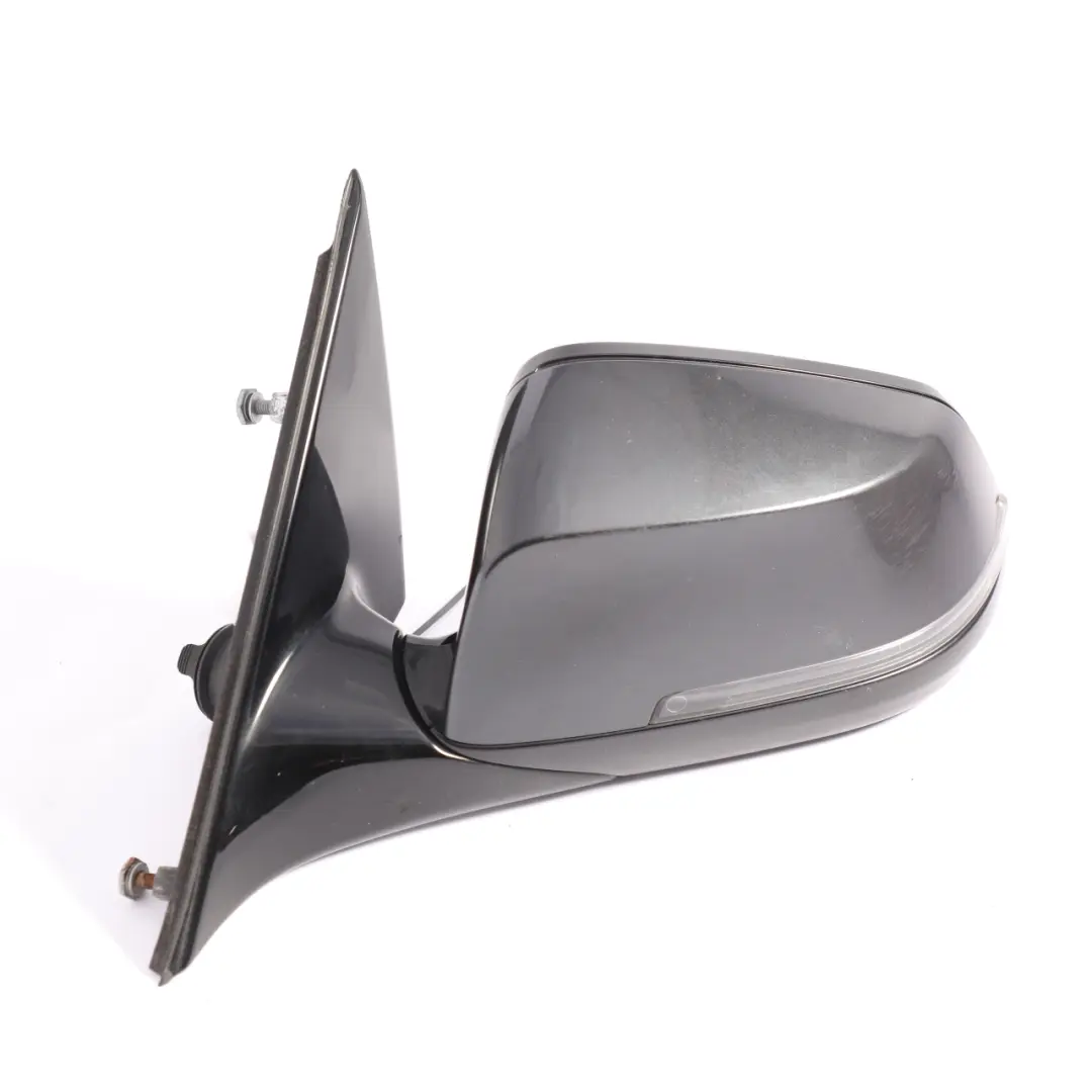 BMW F11 Side Wing Mirror Exterior Heated Left N/S Sophistograu Grey A90 - SKU RHD-7321845-SOP - Part number 7321845
