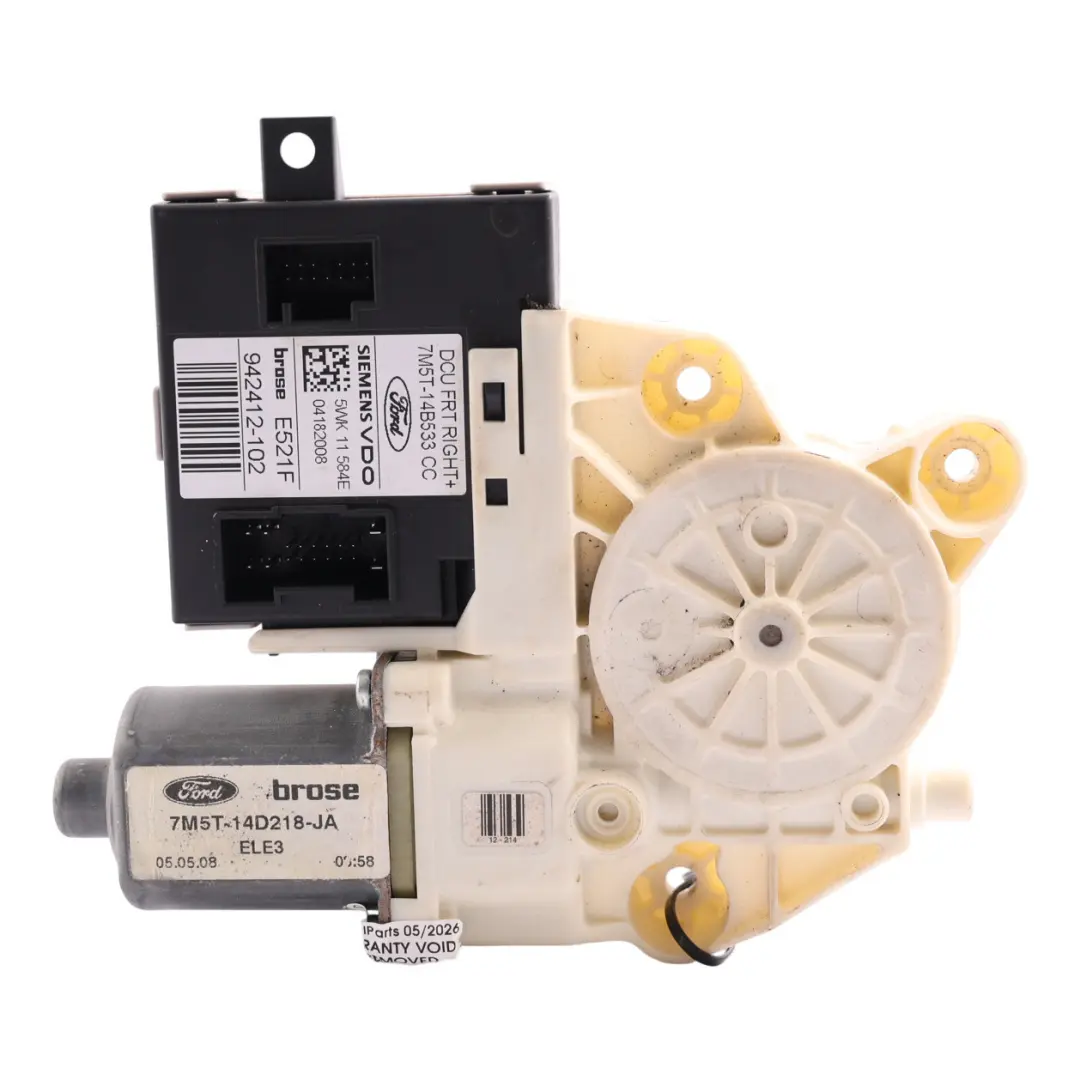 Mk2 Door Window Lifter Motor Front Right O/S BCM to Ford Focus with Part number 7M5T-14D218-JA Ford Focus Mk2 Door Window Lifter Motor Front Right O/S BCM - SKU RHD-7M5T-14D218-JA - Part number 7M5T-14D218-JA
