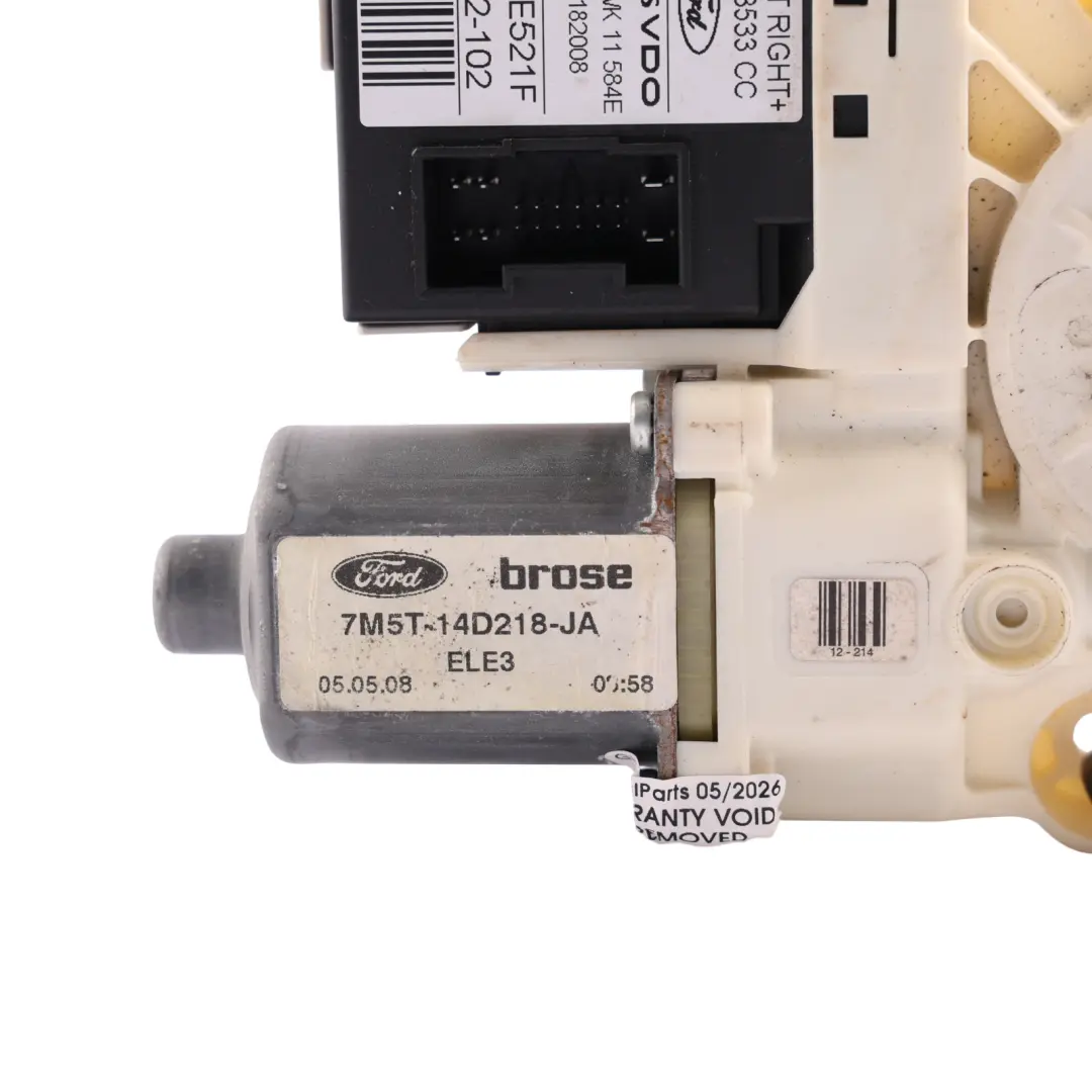 Mk2 Door Window Lifter Motor Front Right O/S BCM to Ford Focus with Part number 7M5T-14D218-JA Ford Focus Mk2 Door Window Lifter Motor Front Right O/S BCM - SKU RHD-7M5T-14D218-JA - Part number 7M5T-14D218-JA