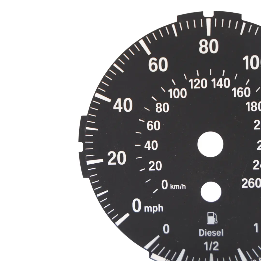Instrument Cluster Plate Disc Face Diesel MPH to BMW E90 E91 E92 E93 with Part number 88601139 BMW E90 E91 E92 E93 Instrument Cluster Plate Disc Face Diesel MPH - SKU RHD-88601139 - Part number 88601139