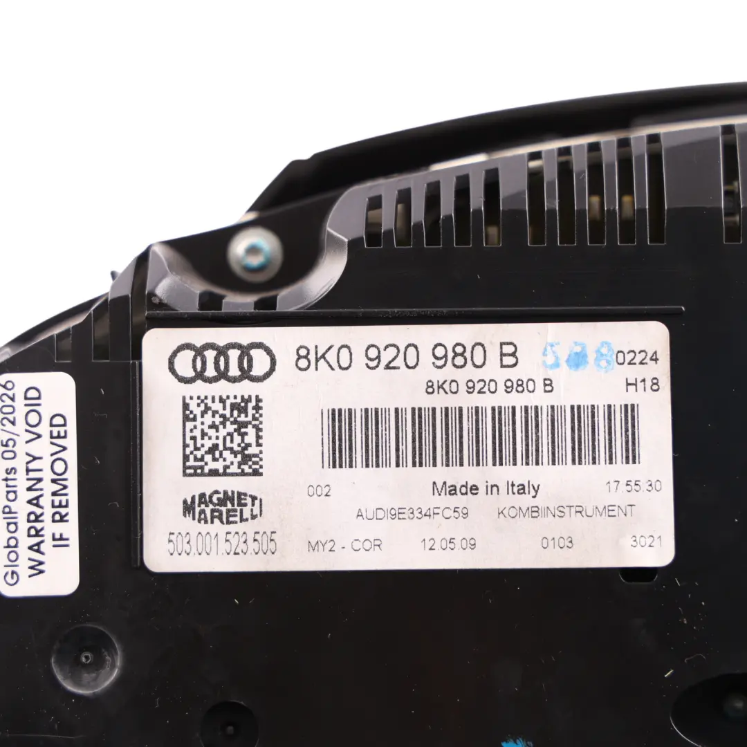Audi A4 B8 A4 S4 8K Instrument Cluster Speedometer Automatic Diesel - SKU RHD-8K0920980B-1 - Part number 8K0920980B