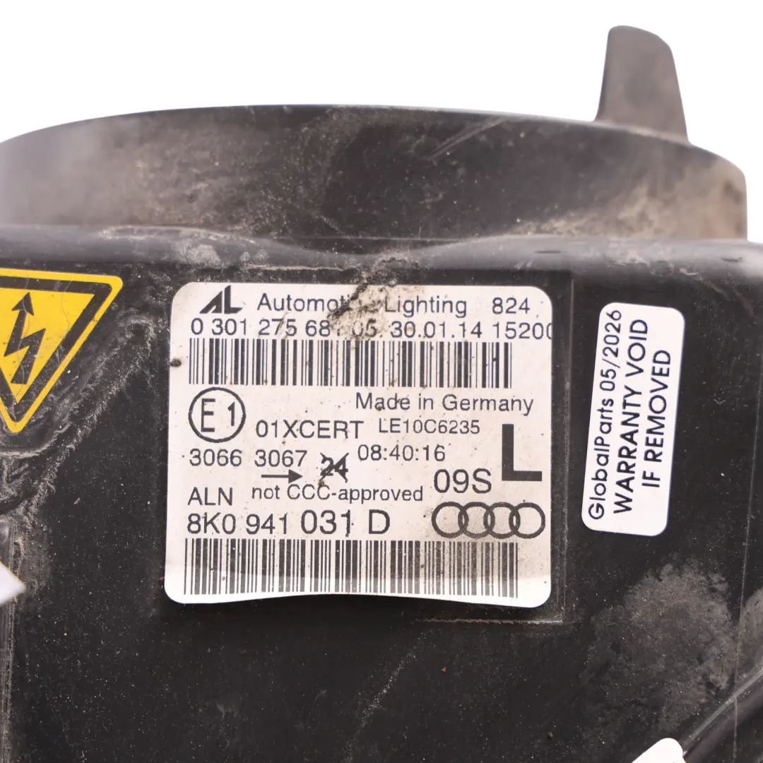 Audi A4 B8 Front Lamp Headlight Headlamp Left N/S Passenger Side - SKU RHD-8K0941031D - Part number 8K0941031D