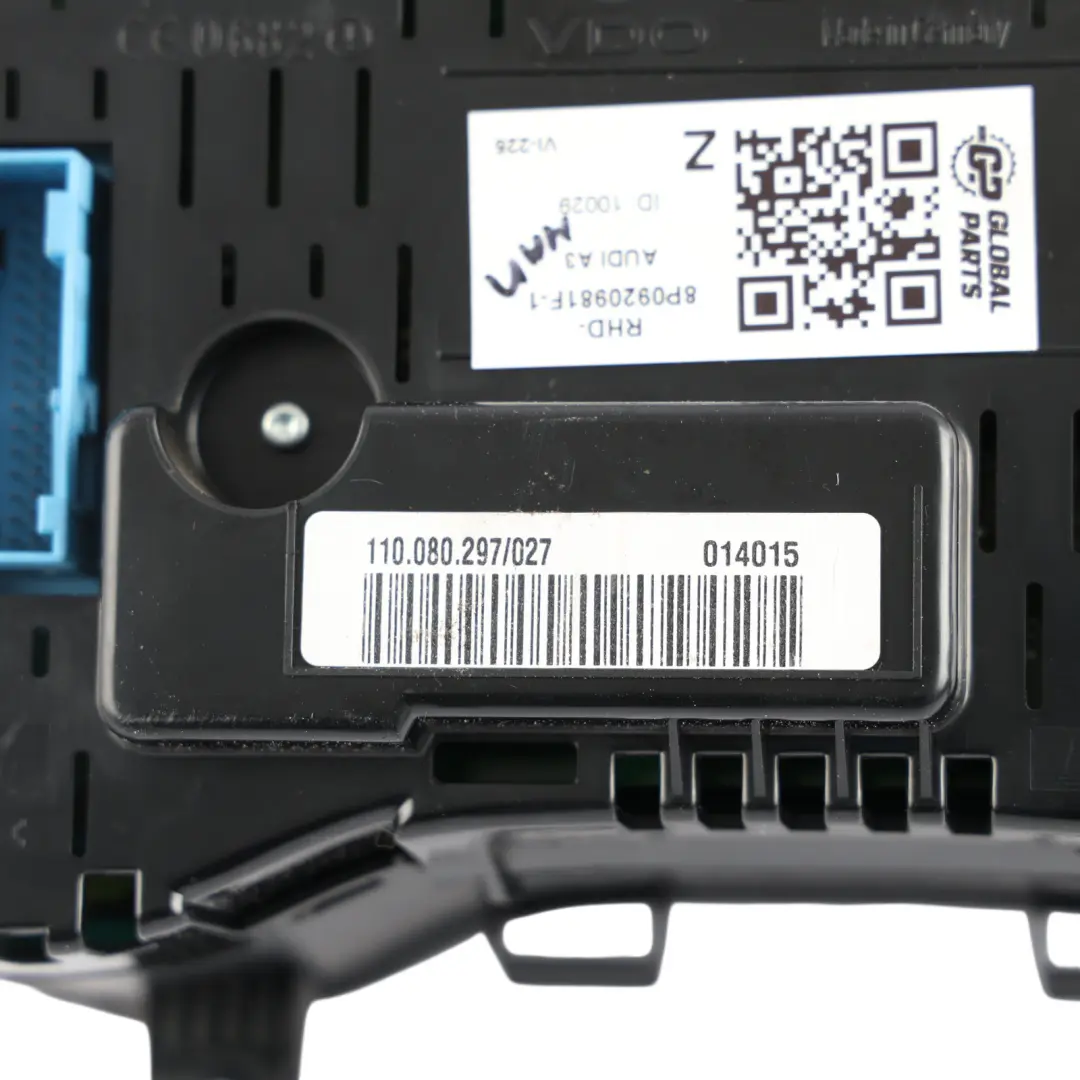 Audi A3 8P Instrument Cluster Diesel Speedo Clocks Meter Manual - SKU RHD-8P0920981F-1 - Part number 8P0920981F