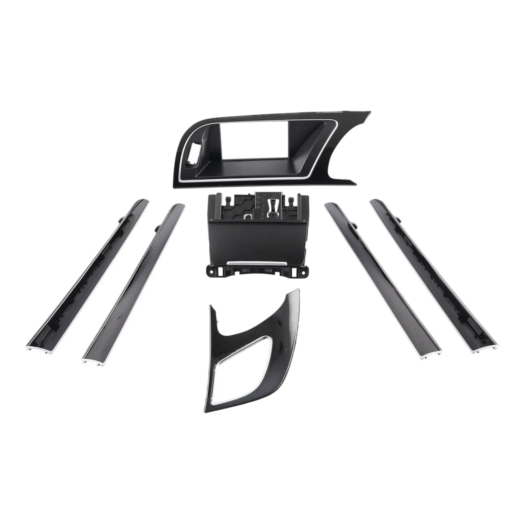 Audi A5 8T Dashboard Decor Interior Door Trim Strip SET Black 8T2857185P