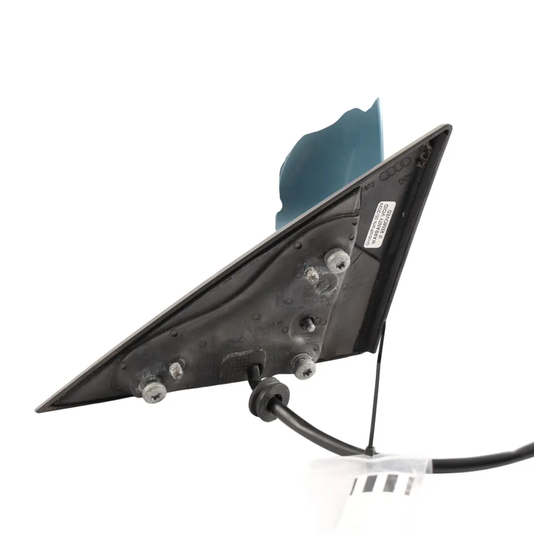 Audi A5 S5 8T Door Wing Mirror Electric Heated Front Right O/S Topaz Blue - X5U - SKU RHD-8T2857410D-TOP - Part number 8T2857410D