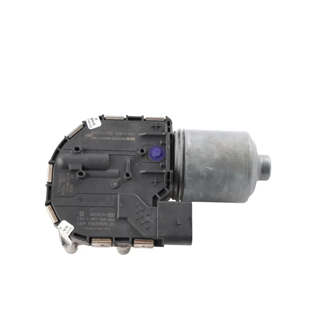 Front Windscreen Wiper Motor Unit Mechanism to Audi S3 8V with Part number 8V2955023C Audi S3 8V Front Windscreen Wiper Motor Unit Mechanism - SKU RHD-8V2955023C-1 - Part number 8V2955023C