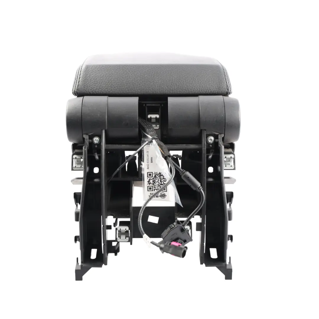 BMW E88 Centre Console Armrest Black Leather Rear Trim Cover Telephone - SKU RHD-9202341-3 - Part number 9202341