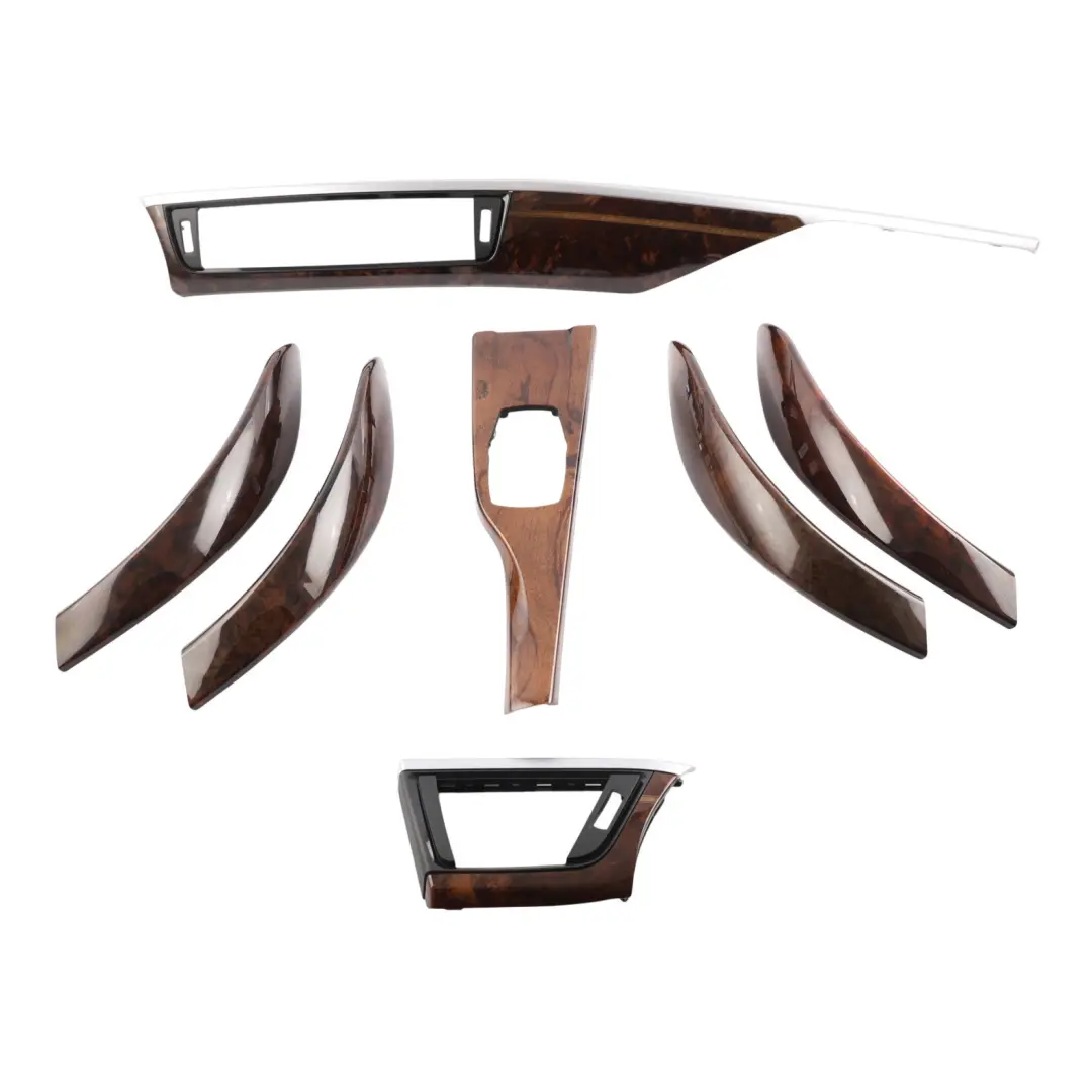 Trim Strip Dashboard Dash Cover Panel Wood Walnut Chrome Set to BMW F30 F31 with Part number 9249117 BMW F30 F31 Trim Strip Dashboard Dash Cover Panel Wood Walnut Chrome Set - SKU RHD-9249117-1 - Part number 9249117
