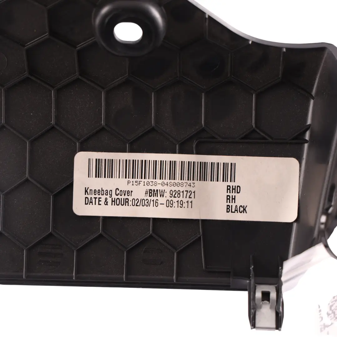 BMW X5 F15 X6 F16 Dashboard Lower Knee Air Module Trim Cover Right O/S - SKU RHD-9281721 - Part number 9281721