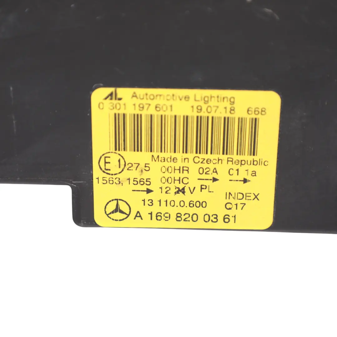 Mercedes W169 Headlight Headlamp Lamp Front Left N/S - SKU RHD-A1698200361-2 - Part number A1698200361