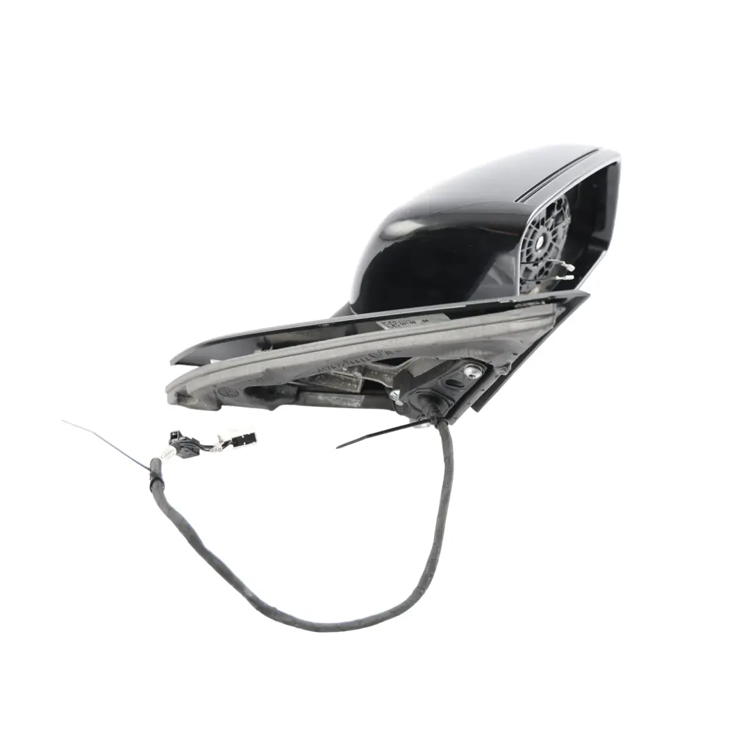 Mercedes W176 Wing Mirror Door Right O/S Power Fold Cosmos Black Metallic - 191 - SKU RHD-A1768100400-KB - Part number A1768100400
