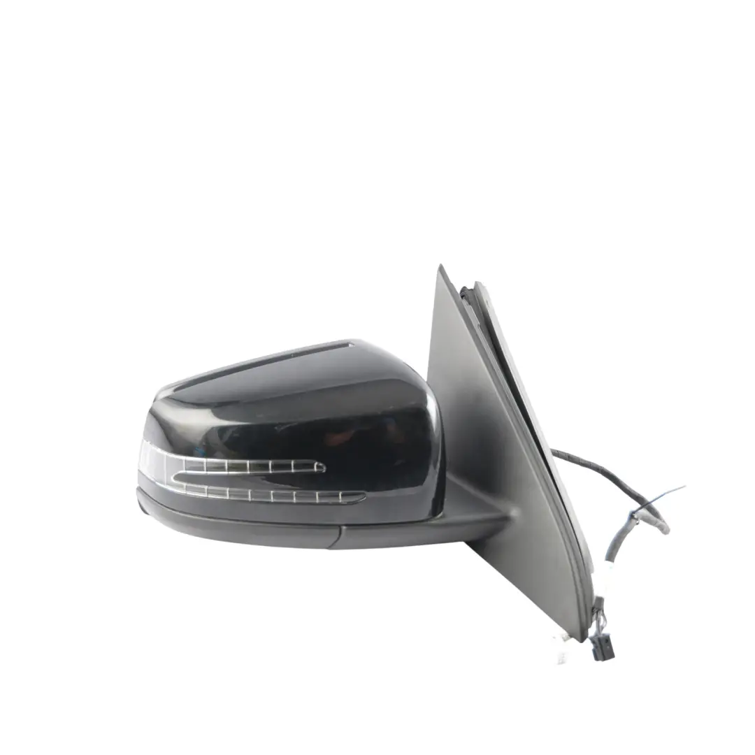 Mercedes W176 Wing Mirror Door Right O/S Power Fold Cosmos Black Metallic - 191 - SKU RHD-A1768100400-KB - Part number A1768100400
