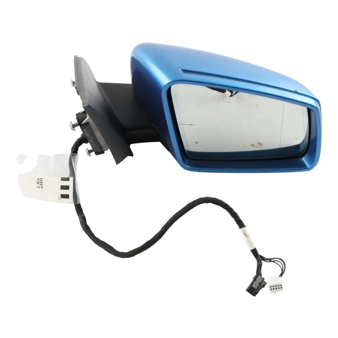 Wing Mirror Power Fold Right O/S South Seas Blue - 162 to Mercedes W176 with Part number A1768100476 Mercedes W176 Wing Mirror Power Fold Right O/S South Seas Blue - 162 - SKU RHD-A1768100476-SSB1 - Part number A1768100476