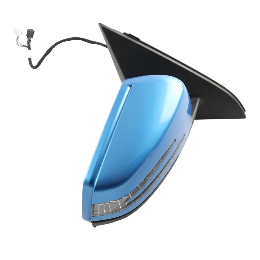 Wing Mirror Power Fold Right O/S South Seas Blue - 162 to Mercedes W176 with Part number A1768100476 Mercedes W176 Wing Mirror Power Fold Right O/S South Seas Blue - 162 - SKU RHD-A1768100476-SSB1 - Part number A1768100476