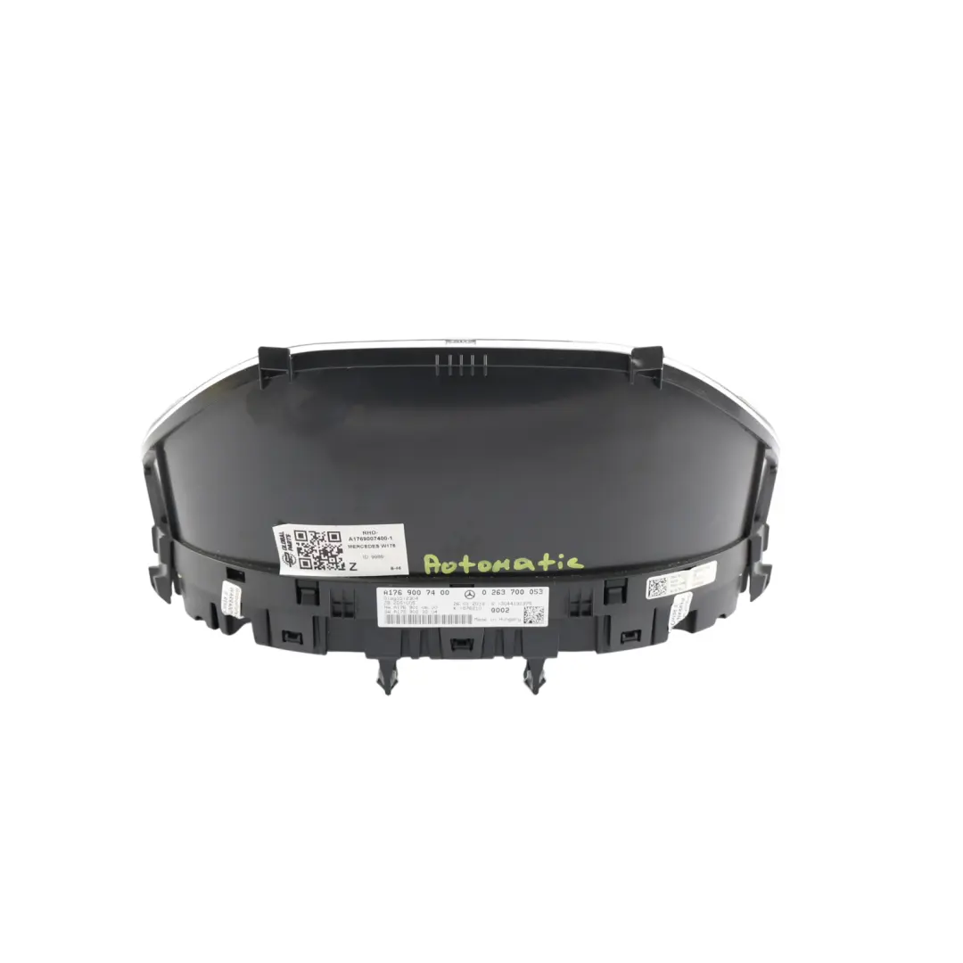 Mercedes W176 Instrument Cluster Speedo Clocks Petrol Automatic - SKU RHD-A1769007400-1 - Part number A1769007400
