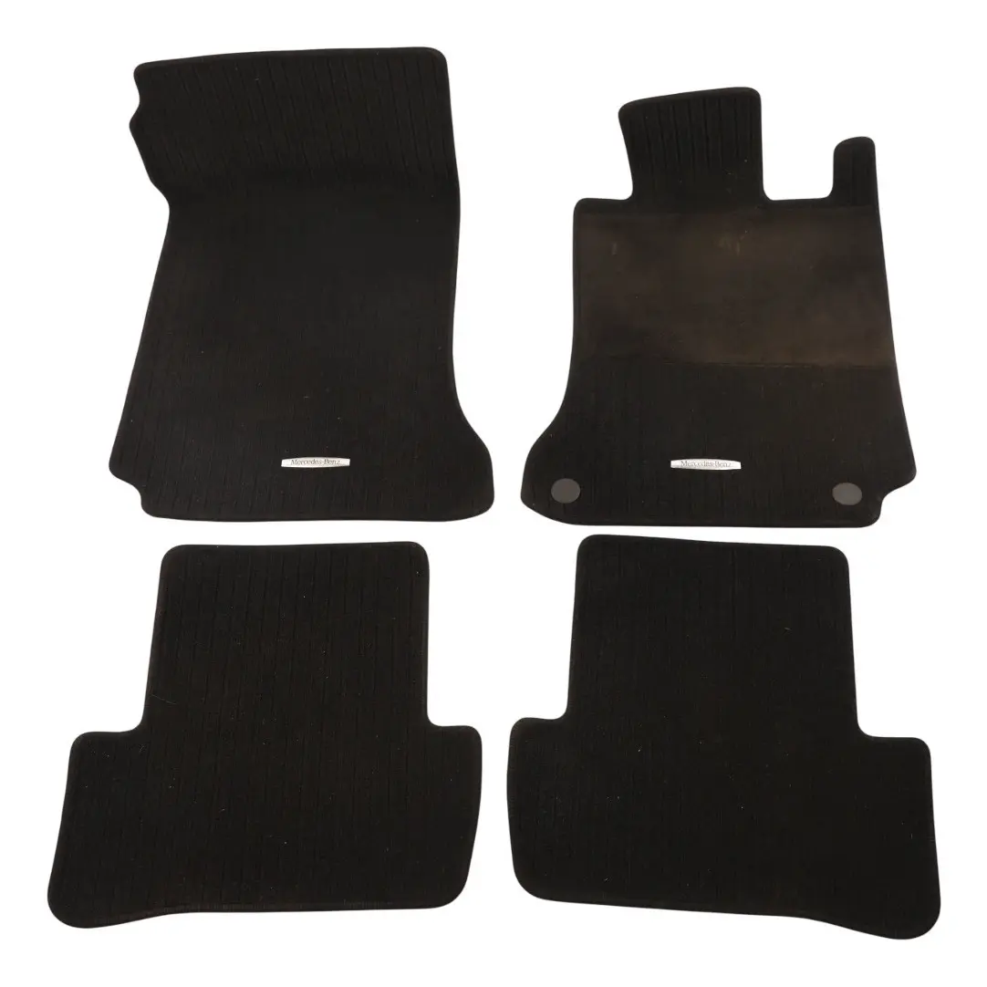Mercedes W204 Floor Mats Interior Carpet Black Front Rear Set A1666802648
