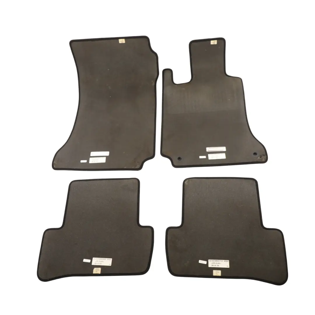 Floor Mats Interior Carpet Black Front Rear Set A1666802648 to Mercedes W204 with Part number A2046805348 Mercedes W204 Floor Mats Interior Carpet Black Front Rear Set A1666802648 - SKU RHD-A2046805348-2 - Part number A2046805348