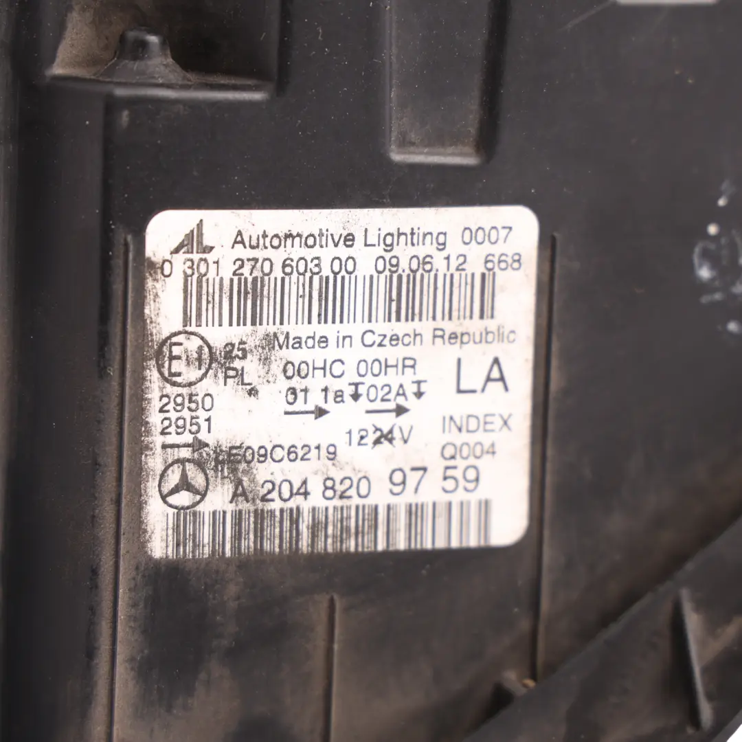Mercedes W204 Headlamp Headlight Lamp Light Front Left N/S - SKU rhd-A2048209759 - Part number A2048209759