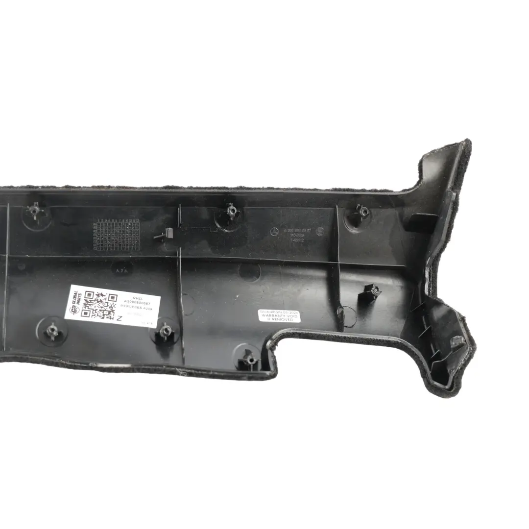 Dashboard Lower Bottom Trim Right O/S to Mercedes A209 Cabrio with Part number A2096800687 Mercedes A209 Cabrio Dashboard Lower Bottom Trim Right O/S - SKU RHD-A2096800687 - Part number A2096800687