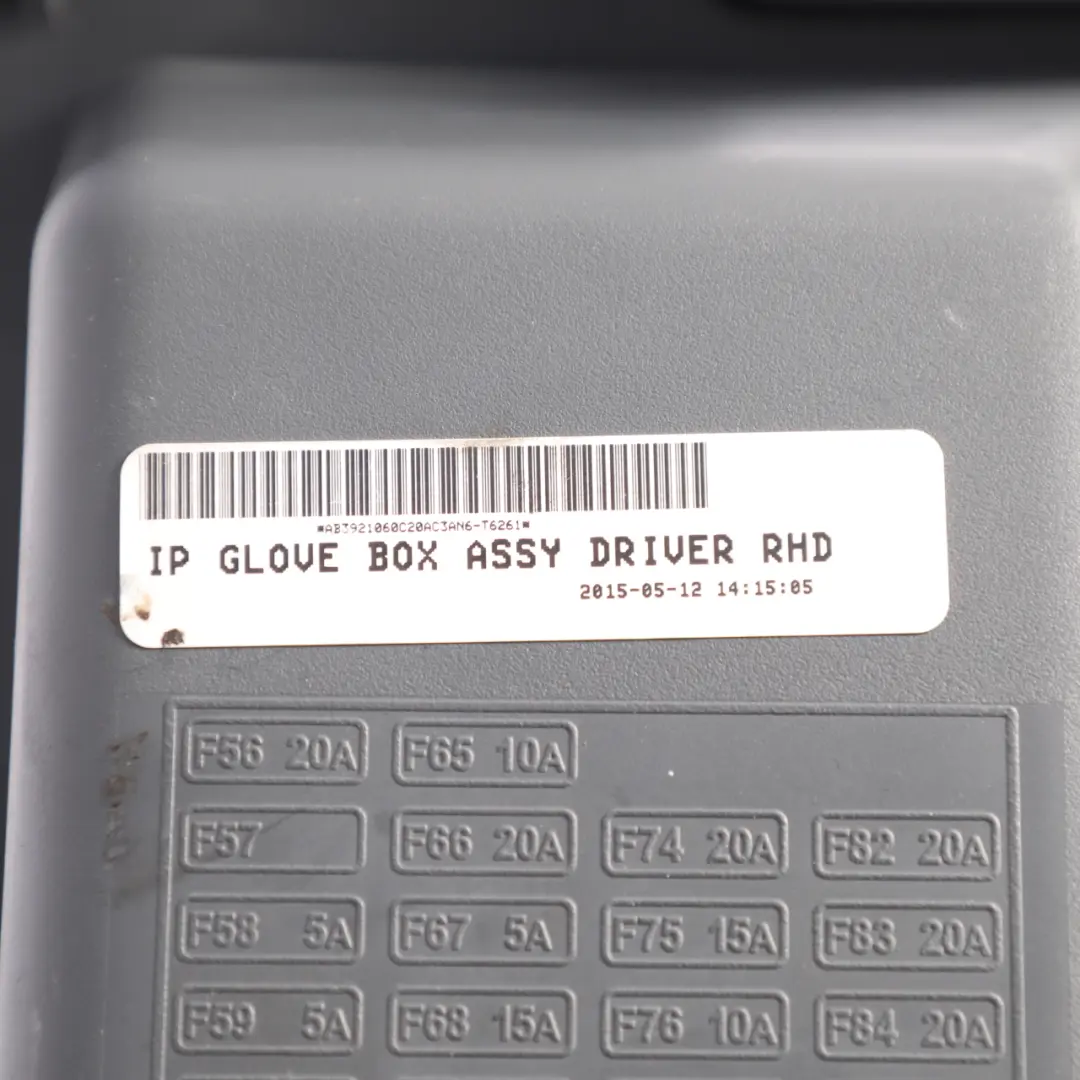 Ford Ranger Mk6 Glove Stowage Compartment Passenger Left N/S - SKU RHD-AB39-21060C20-ACW - Part number AB39-21060C20-ACW
