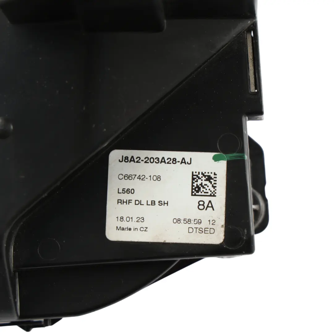 Front Door Lock Latch Mechanism Right O/S to Range Rover Velar L560 with Part number J8A2-203A28-AJ Range Rover Velar L560 Front Door Lock Latch Mechanism Right O/S - SKU RHD-J8A2-203A28-AJ - Part number J8A2-203A28-AJ