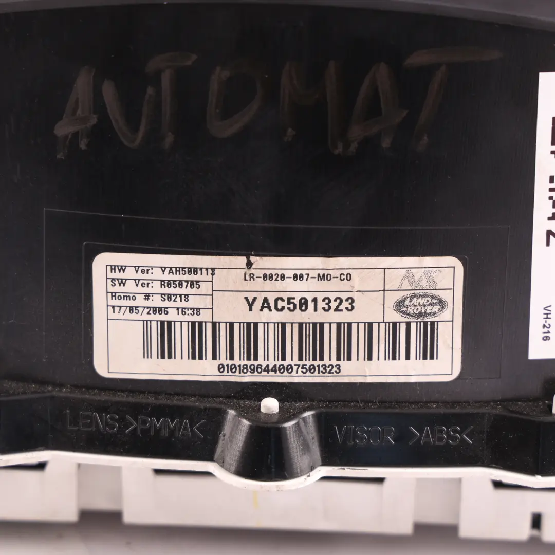 Range Rover Velar L560 Speedometer Instrument Cluster Automatic Diesel - SKU RHD-YAC501323 - Part number YAC501323