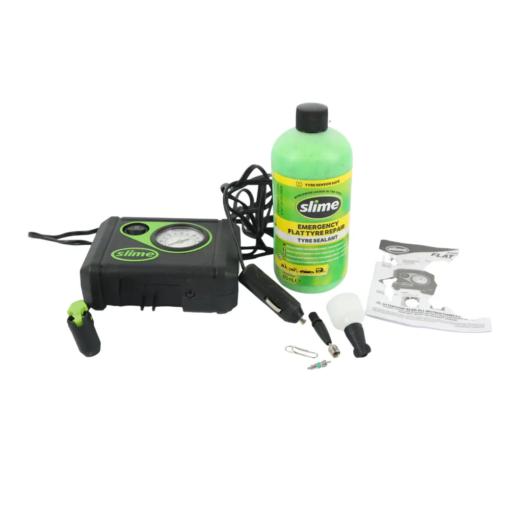 Genuine Slime Smart Repair Tyre Air Compressor Pump Inflator Motor Sealant KIT to with Part number SLIME-SMART-REPAIR Genuine Slime Smart Repair Tyre Air Compressor Pump Inflator Motor Sealant KIT - SKU SLIME-SMART-REPAIR-2 - Part number SLIME-SMART-REPAIR