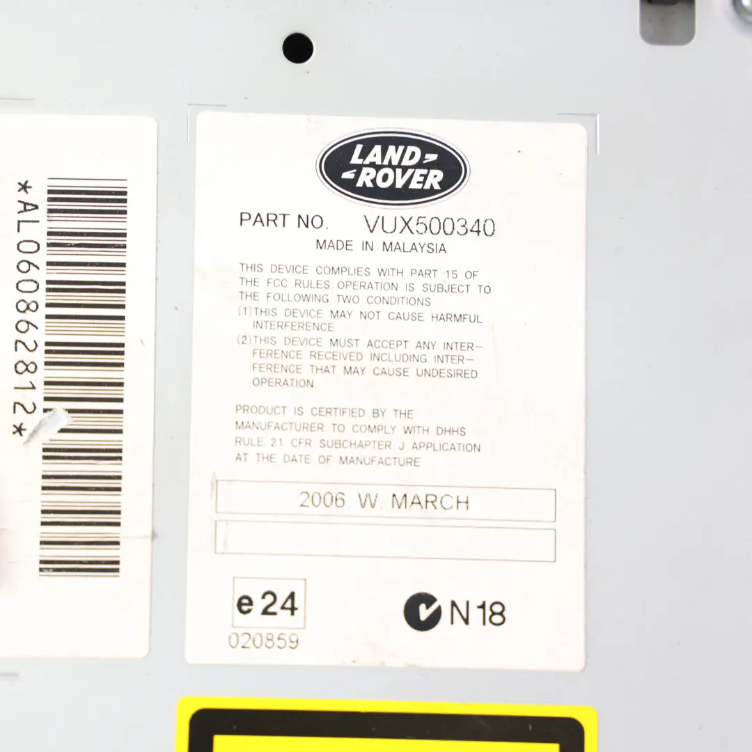 Autoradio Lecteur CD pour Range Rover Sport L320 Discovery 3 à propos du numéro de pièce VUX500340 Range Rover Sport L320 Discovery 3 Autoradio Lecteur CD - SKU VUX500340 - Numéro de pièce VUX500340