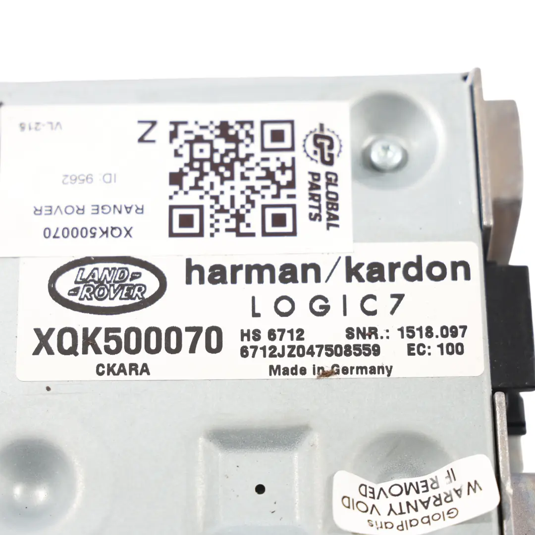 Land Rover Range Rover Vogue L322 Harman Kardon Logic 7 Amplificatore - SKU XQK500070 - Numero di parte XQK500070