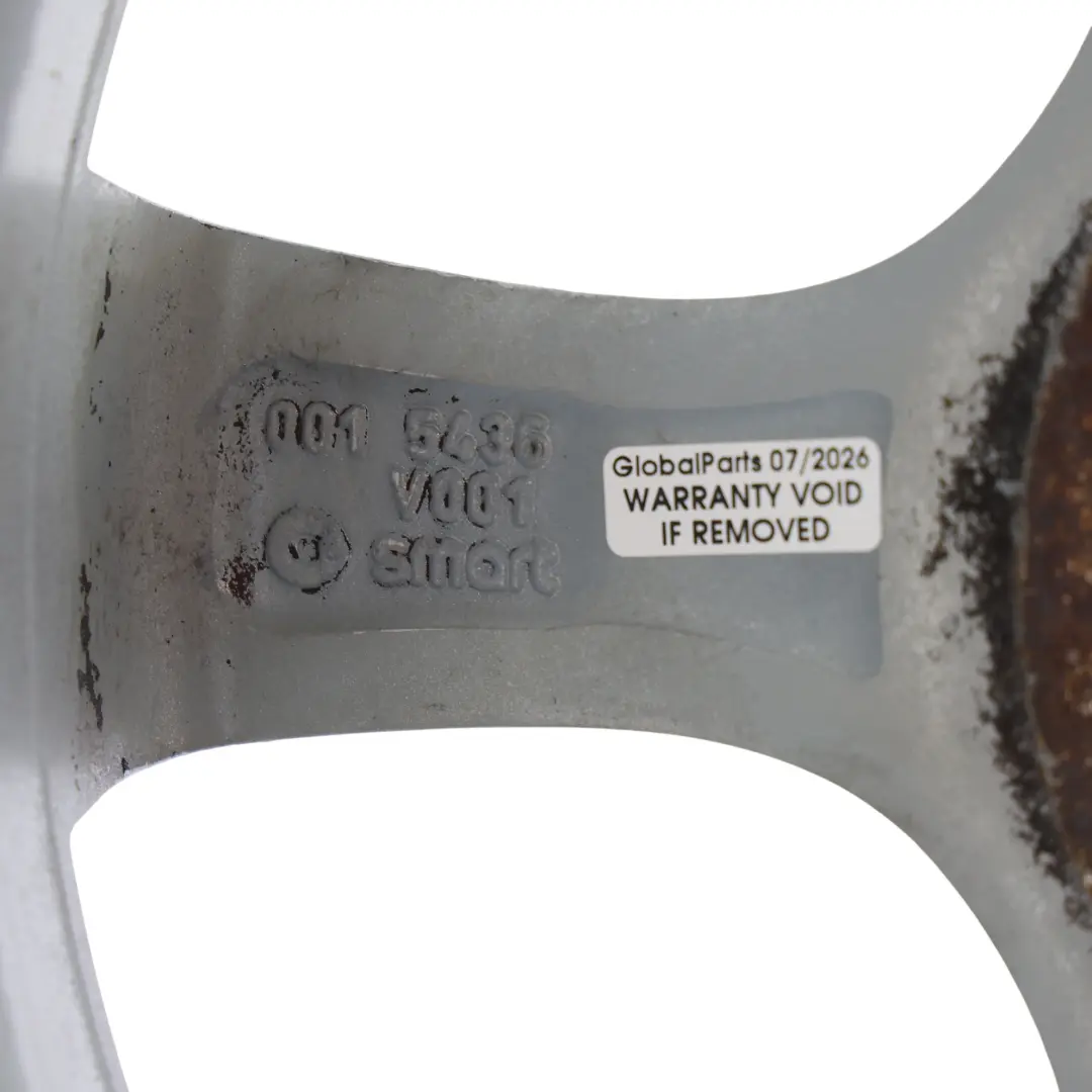 Smart Fortwo 450 Alloy Wheel Rim 15" 5J ET:34 6-Spoke - SKU 0015436V001-2 - Part number 0015436V001