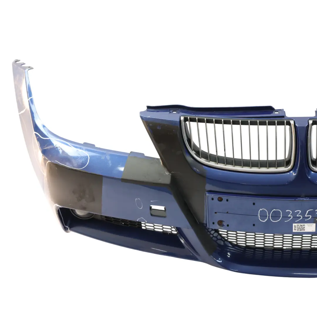 BMW E90 E91 Front Bumper M Sport Complete Trim Panel Montegoblau Blue - A51 - SKU 0033536-MTB - Part number 0033536