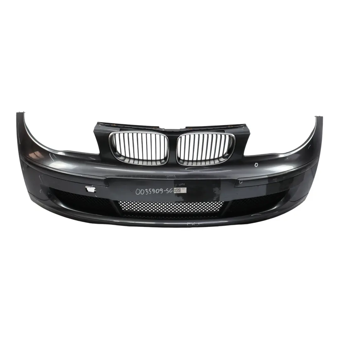 Complete Front Bumper Trim Panel Sparkling Graphite - A22 to BMW E81 E87 LCI with Part number 0035909 BMW E81 E87 LCI Complete Front Bumper Trim Panel Sparkling Graphite - A22 - SKU 0035909-SG - Part number 0035909