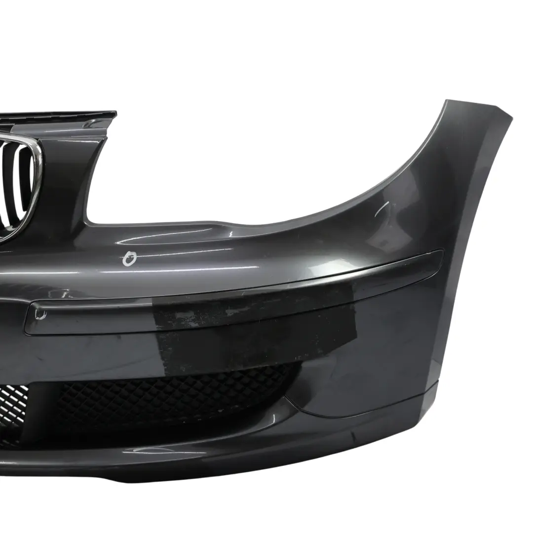 Complete Front Bumper Trim Panel Sparkling Graphite - A22 to BMW E81 E87 LCI with Part number 0035909 BMW E81 E87 LCI Complete Front Bumper Trim Panel Sparkling Graphite - A22 - SKU 0035909-SG - Part number 0035909