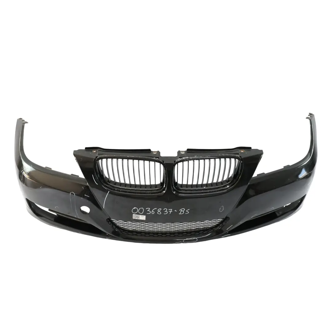 BMW E90 E91 LCI Complete Front Bumper Trim Panel Black Sapphire Metallic - 475 - SKU 0036837-BS - Part number 0036837