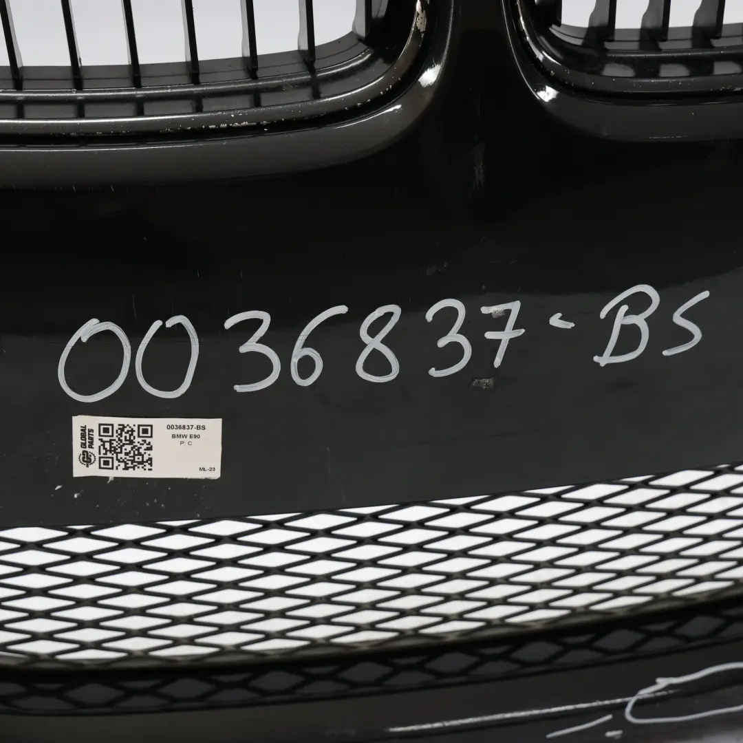 BMW E90 E91 LCI Complete Front Bumper Trim Panel Black Sapphire Metallic - 475 - SKU 0036837-BS - Part number 0036837