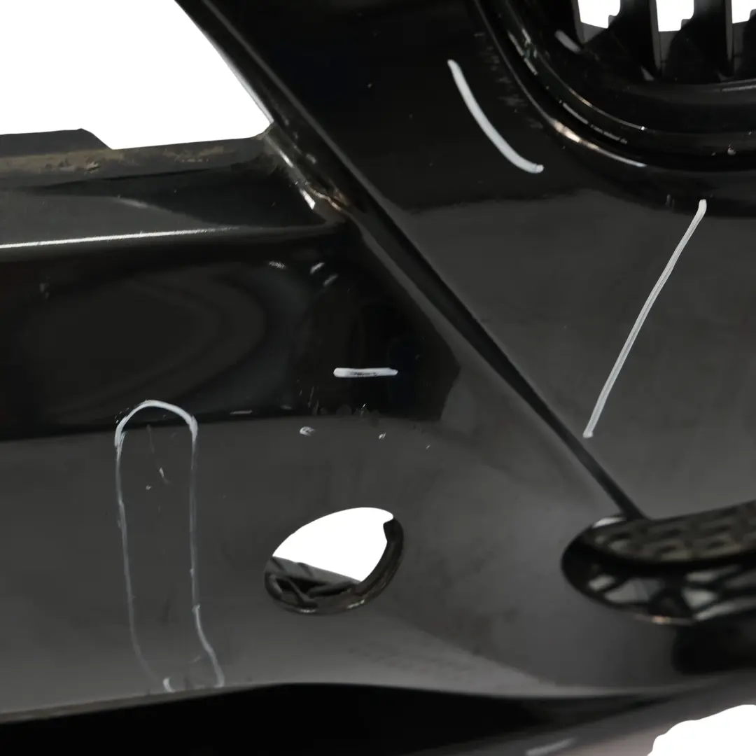 BMW E90 E91 LCI Complete Front Bumper Trim Panel Black Sapphire Metallic - 475 - SKU 0036837-BS - Part number 0036837