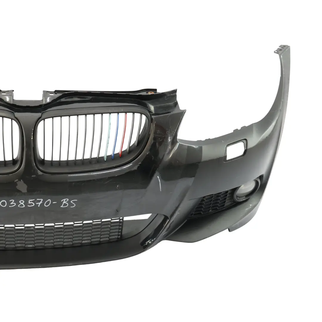BMW 3 E92 E93 LCI M Sport Front Bumper Trim Panel Black Sapphire - 475 - SKU 0038570-BS - Part number 0038570