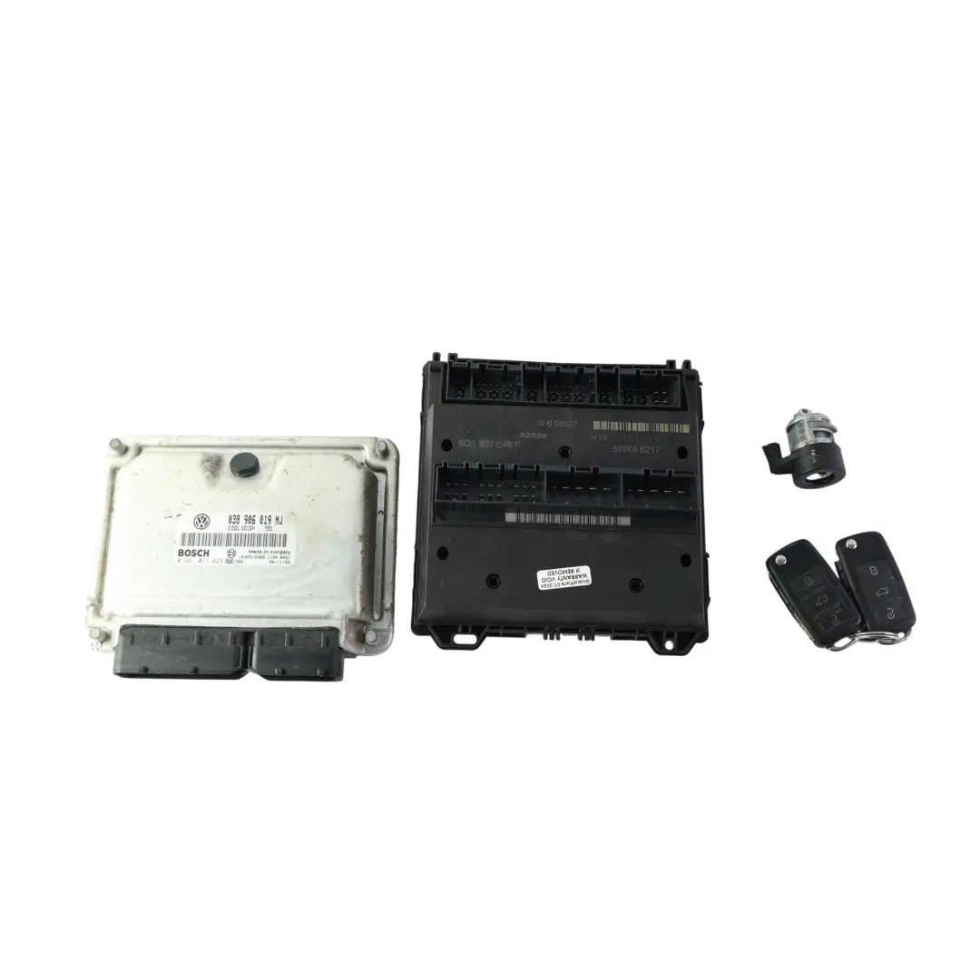Skoda Fabia Rs 6y Engine Control ECU 130HP BLT 1.9 Diesel Manual Set - SKU 038906019NJ-2 - Part number 038906019NJ