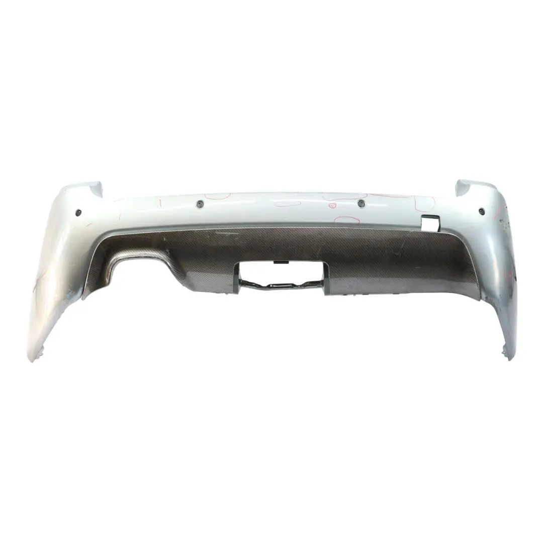 BMW E61 Touring M Sport Rear Bumper Panel PDC Silbergrau Silver Grey - A08 - SKU 0394703-SBG - Part number 0394703