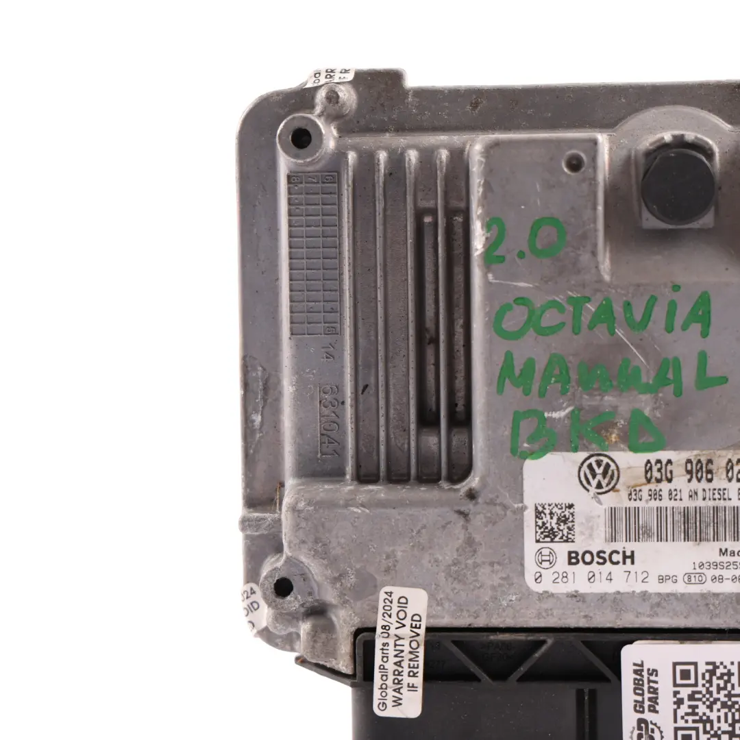Control Unit ECU 2.0 TDI BKD 140HP Manual to Skoda Octavia II Engine with Part number 03G906021TC Skoda Octavia II Engine Control Unit ECU 2.0 TDI BKD 140HP Manual - SKU 03G906021TC - Part number 03G906021TC