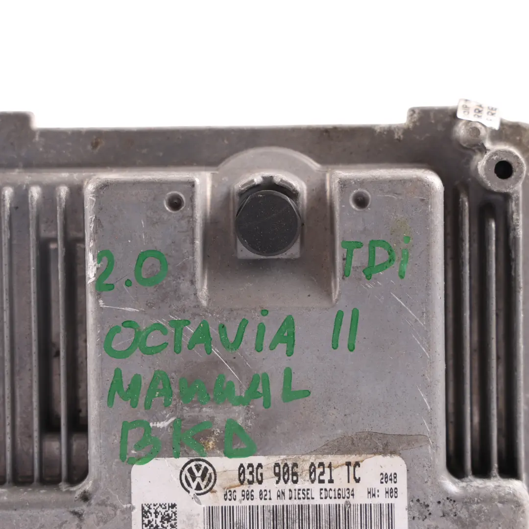 Skoda Octavia II Engine Control Unit ECU 2.0 TDI BKD 140HP Manual - SKU 03G906021TC - Part number 03G906021TC