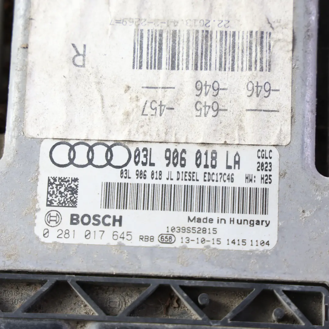 Audi A6 C7 2.0 TDI CGLC 177HP Calculateur Moteur ECU Manuel - SKU 03L906018LA - Numéro de pièce 03L906018LA