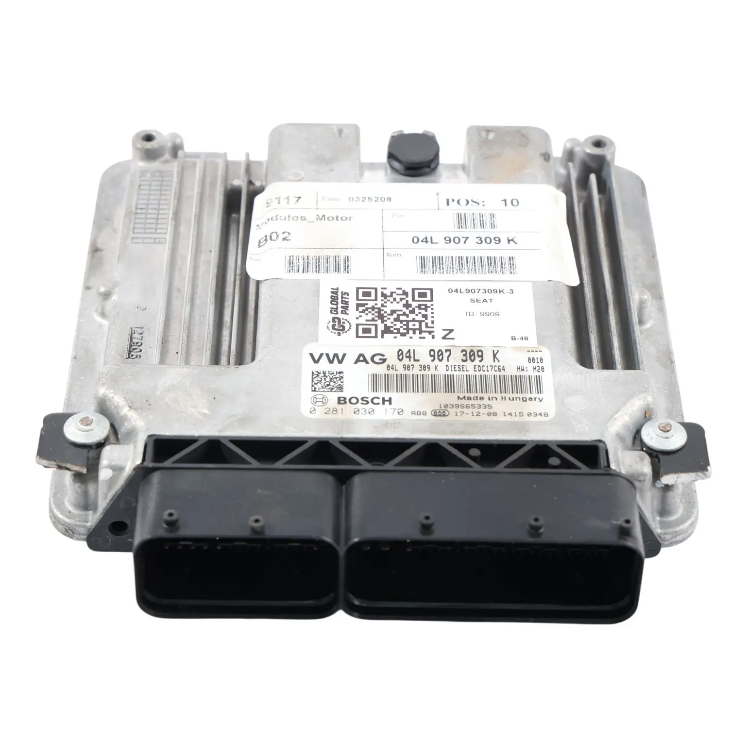 Seat Alhambra 7N Calculateur ECU 150 HP 2.0 Diesel 04L907309K Manuel