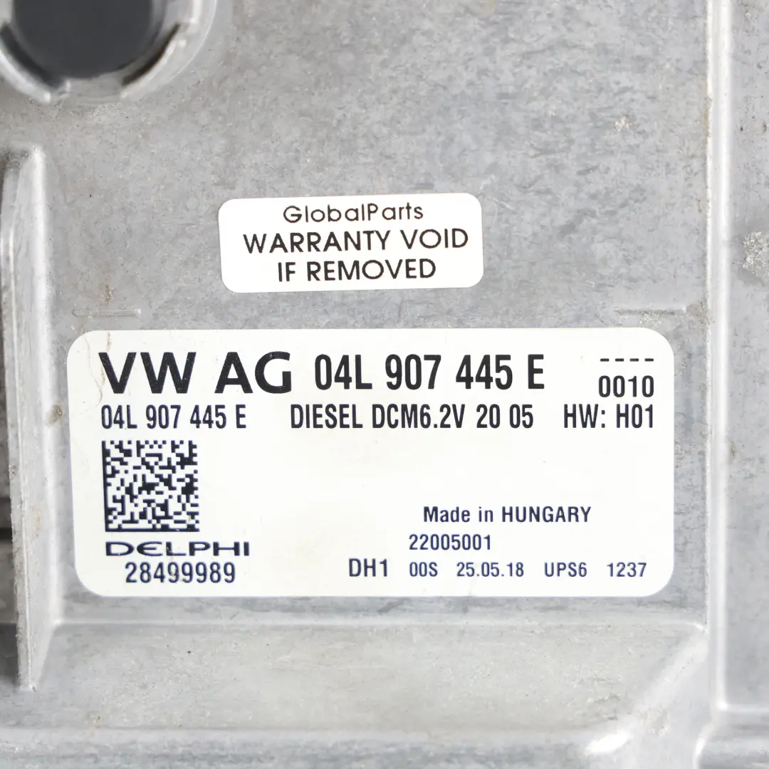 DDYA 115HP Motor Steuergerät ECU Modul Manuell für Audi Q2 GA 1.6 TDI mit Teilenummer 04L907445E Audi Q2 GA 1.6 TDI DDYA 115HP Motor Steuergerät ECU Modul Manuell - SKU 04L907445E - Teilenummer 04L907445E