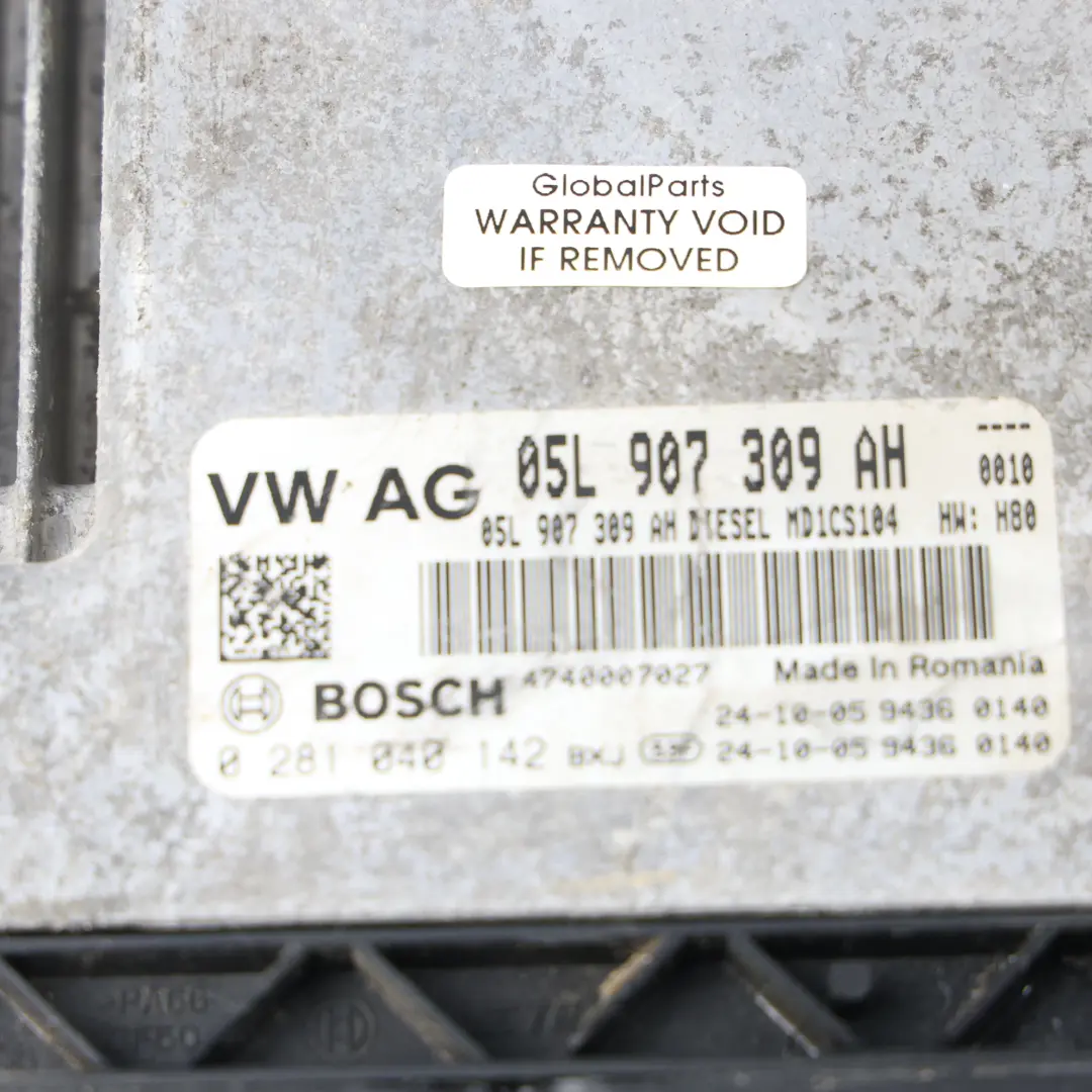 Volkswagen Crafter SY 2.0 TDI 140HP Kit Centralina Motore Manuale - SKU 05L907309AH-1 - Numero di parte 05L907309AH
